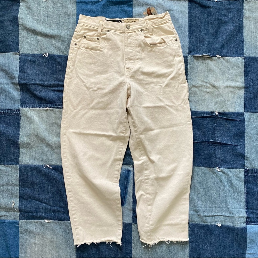 vintage 90s NY line cream denim jeans pants button fly size 8